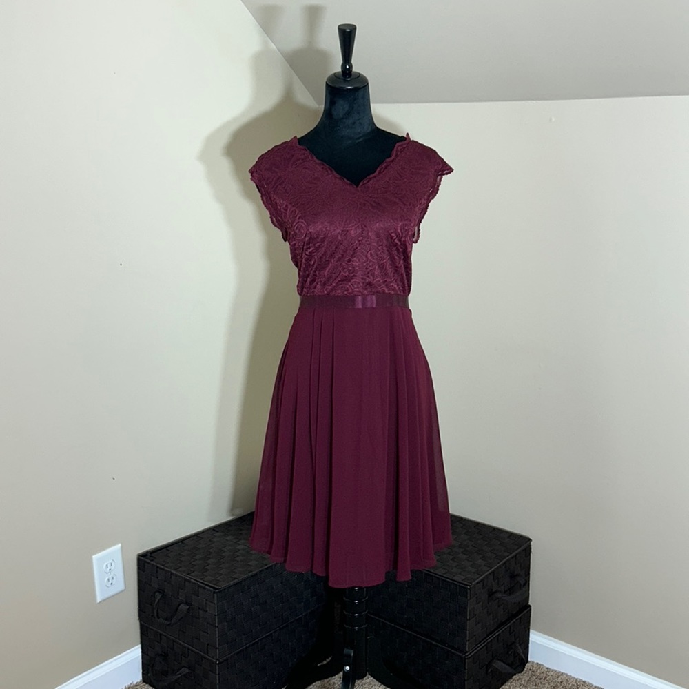 Burgundy Cocktail Dress